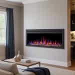 Εντοιχιζόμενο Ηλεκτρικό Τζάκι με Ρεαλιστικά Ξύλα Multicolor 99.3x41.4x19