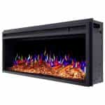 Εντοιχιζόμενο Ηλεκτρικό Τζάκι με Ρεαλιστικά Ξύλα Multicolor 99.3x41.4x19