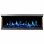 Εντοιχιζόμενο Ηλεκτρικό Τζάκι LED GOLD 132x34x54