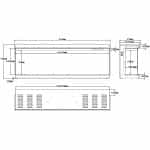 Εντοιχιζόμενο Ηλεκτρικό Τζάκι LED GOLD 153x34x54