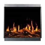 Εντοιχιζόμενο Ηλεκτρικό Τζάκι LED Gold 74x32x74