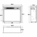 Εντοιχιζόμενο Ηλεκτρικό Τζάκι LED 40 Classic 49x16x43
