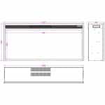 Εντοιχιζόμενο Ηλεκτρικό Τζάκι LED Classic 102x18x47