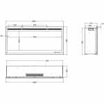 Εντοιχιζόμενο Ηλεκτρικό Τζάκι 3D 100 LED 100x22x48