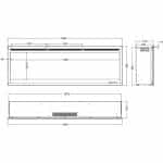 Ηλεκτρικό Εντοιχιζόμενο Τζάκι 3D 140 LED με Ηχείο 140x22x48