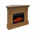 Έπιπλο με Ηλεκτρικό Τζάκι Γωνιακό ή Επιτοίχιο σε Ανοιχτό Δρυς 110x70x90