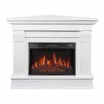 Έπιπλο με Ηλεκτρικό Τζάκι Γωνιακό ή Επιτοίχιο σε Λευκό 110x70x90