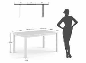 Σετ Τραπεζαρίας Belluno με 4 Καρέκλες – Από Φυσικό Ξύλο Πεύκης & Οξιάς 197×93×75.4