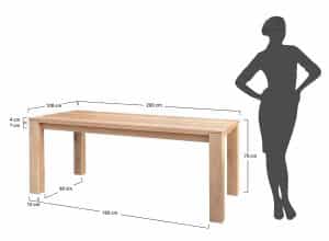 Σετ Τραπεζαρίας Gaia με 4 Καρέκλες Prato – Φυσικός Δρύς & Καφέ Δερμάτινο Κάθισμα 200×100×75