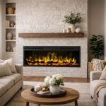 Εντοιχιζόμενο Ηλεκτρικό Τζάκι LED Classic 129x18x41