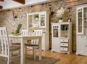 Σετ Τραπεζαρίας Belluno με 4 Καρέκλες – Από Φυσικό Ξύλο Πεύκης & Οξιάς 197×93×75.4