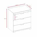 Παιδική Συρταριέρα σε Λευκο-Γκρι 100x45x90