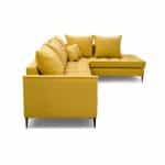 Γωνιακός Καναπές Αριστερής Πλευράς σε Καναρινί 306x227x80x90