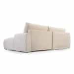 Γωνιακός Καναπές με Κρεβάτι & Αποθηκευτικό Χώρο δεξιά Πλευρά Εκρού 260x150x95