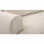 Γωνιακός Καναπές με Κρεβάτι & Αποθηκευτικό Χώρο δεξιά Πλευρά Εκρού 260x150x95