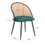 Σετ τραπεζαρία 5τμχ Rubes σε χρώμα φυσικό οξιάς - κυπαρισσί 100x78