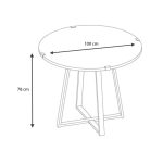 Σετ τραπεζαρία 5τμχ χρώμα γκρι σκυροδέματος - ανοιχτό μπεζ 100x78