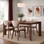 Σετ Τραπεζαρίας με 4 Καρέκλες από μασίφ Ξύλο 180x100x75