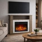 Έπιπλο με Ηλεκτρικό Τζάκι  Δρυς Γκρι 102x26.6x90.6