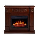 Έπιπλο με Ηλεκτρικό Τζάκι επένδυση Ξύλο σε απόχρωση καρυδι σκούρο 106x37x92.5