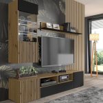 Σύνθετο Τηλεόρασης σε απόχρωση Oak Artisan & Μαύρο Ματ 150x42x42.5