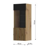 Σύνθετο Τηλεόρασης σε απόχρωση Oak Artisan & Μαύρο Ματ 150x42x42.5