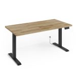Ρυθμιζόμενο Γραφείο Sit–Stand BIMotion με Φυσικό Καπλαμά Δρυός 160×80×3