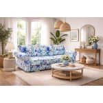 Τριθέσιος Καναπές–Κρεβάτι Floral 256×95×103