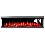 Εντοιχιζόμενο Ηλεκτρικό Τζάκι LED pro με wifi 100x20x39