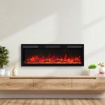 Εντοιχιζόμενο Ηλεκτρικό Τζάκι LED Majes pro με wifi 107x13x45.2