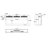 Εντοιχιζόμενο Ηλεκτρικό Τζάκι LED Majes pro με wifi 107x13x45.2