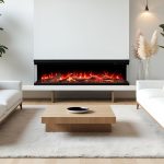 Εντοιχιζόμενο Ηλεκτρικό Τζάκι LED pro με wifi 120x20x39