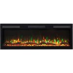 Εντοιχιζόμενο Ηλεκτρικό Τζάκι LED Majes pro με wifi 107x13x45.2