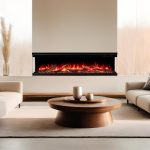 Εντοιχιζόμενο Ηλεκτρικό Τζάκι LED pro με wifi 140x20x39