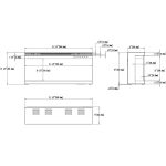 Εντοιχιζόμενο Ηλεκτρικό Τζάκι LED pro με wifi 80x20x39