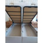 Κρεβάτι Διπλό Ντυμένο με Ύφασμα Bouclé και αποθηκευτικό χώρο 160×200