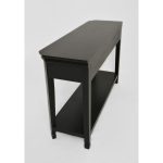 Κονσόλα Εισόδου Μαύρη με 3 Συρτάρια & Ράφι – Classic Elegant Style 128x40x80