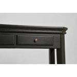 Κονσόλα Εισόδου Μαύρη με 3 Συρτάρια & Ράφι – Classic Elegant Style 128x40x80