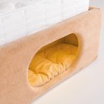 Κρεβάτι Διπλό Pet Bed Ντυμένο σε Ύφασμα Μπεζ 160×200