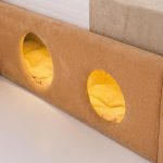 Κρεβάτι Διπλό Pet Bed Ντυμένο σε Ύφασμα Μπεζ 160×200