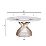 Τραπεζαρία Ροτόντα με Περιστρεφόμενο Top – Rose Gold Edition 150x150x75