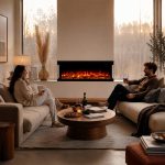 Εντοιχιζόμενο Ηλεκτρικό Τζάκι LED pro με wifi 140x20x39