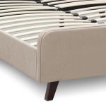 Κρεβάτι ημίδιπλο υφασμάτινο σε χρώμα μπεζ 120x200