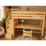 Παιδικό Κρεβάτι Loft MAKALU με Αποθηκευτική Σκάλα & Γραφείο 90x200
