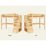Παιδικό Κρεβάτι Loft MAKALU με Αποθηκευτική Σκάλα & Γραφείο 90x200
