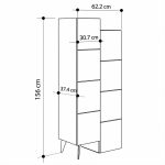 Ντουλάπι – Παπουτσοθήκη σε Απόχρωση Sapphire Oak 62.2×37.4×156