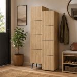 Ντουλάπι – Παπουτσοθήκη σε Απόχρωση Sapphire Oak 62.2×37.4×156
