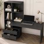 Γραφείο Εργασίας σε Χρώμα Ανθρακί 150x60x152