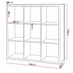 Ραφιέρα Βιβλιοθήκη σε Λευκή Απόχρωση 114x33x114