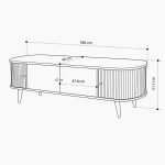 Έπιπλο Τηλεόρασης σε Απόχρωση Sapphire Oak 180x40x52